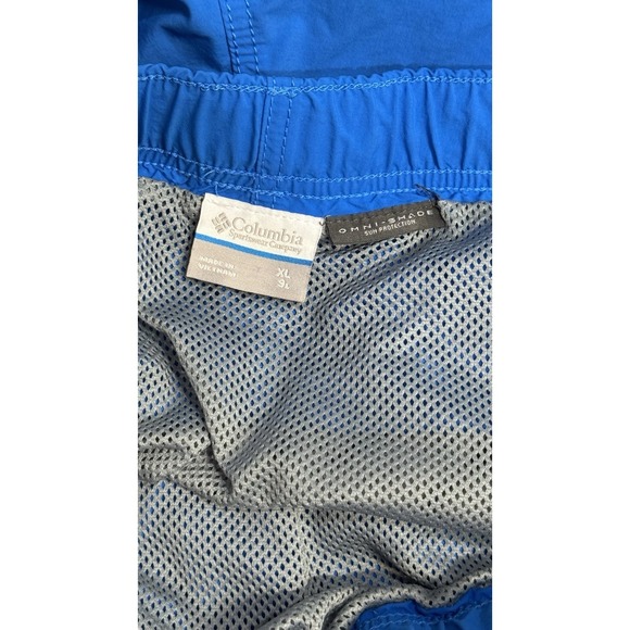 Columbia Mens XL Blue Swim Trunks Shorts Omni-Shade Sun Protection Mesh Lined - Picture 7 of 8